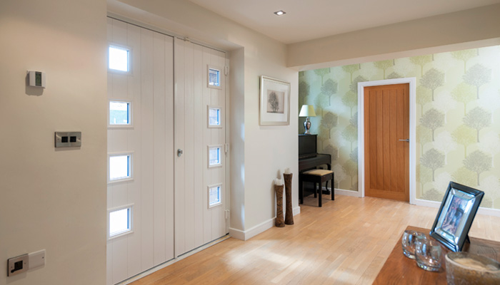 Interior shot of new double door